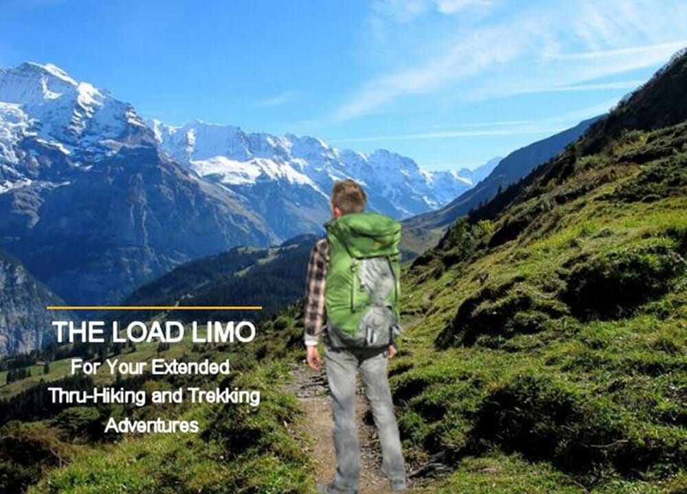 Male hiker wearing Aarn Load Limo pack