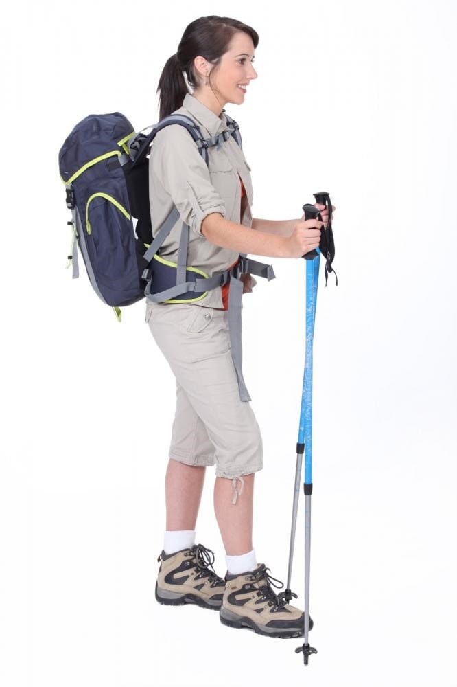 Lady Hiker with proper-fitting attire