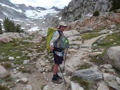 Male Hiker with Aarn Pack