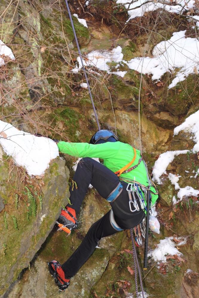 climbing during winter