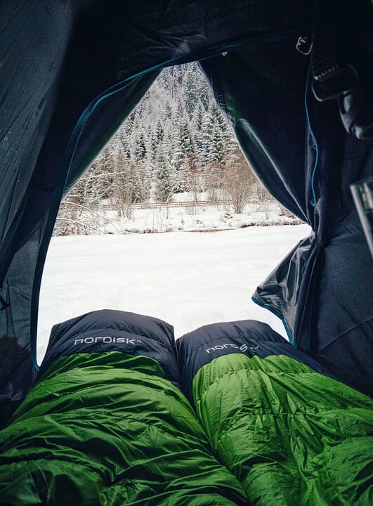 Two Green Sleeping Bags